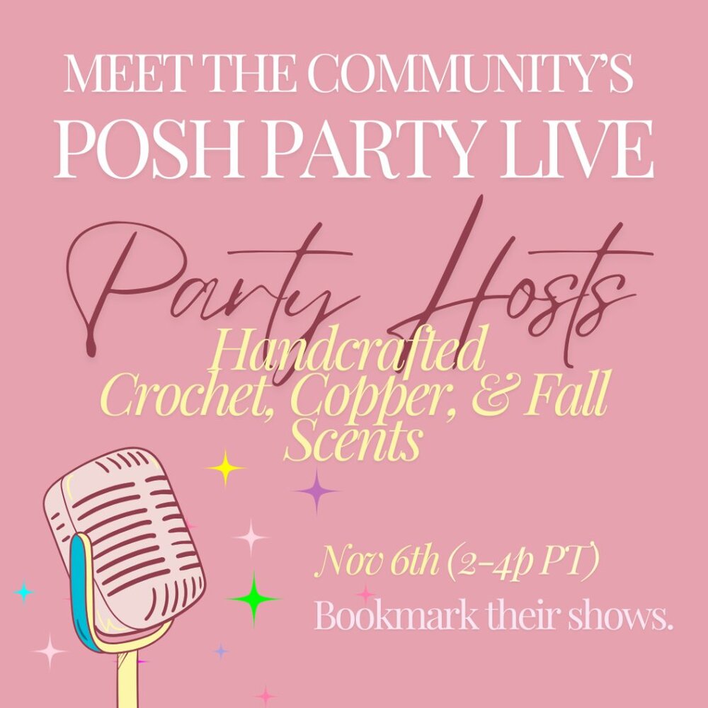 Support our Party Hosts for 11/6: HANDCRAFTED CROCHET, COPPER JEWELRY, AND FALL